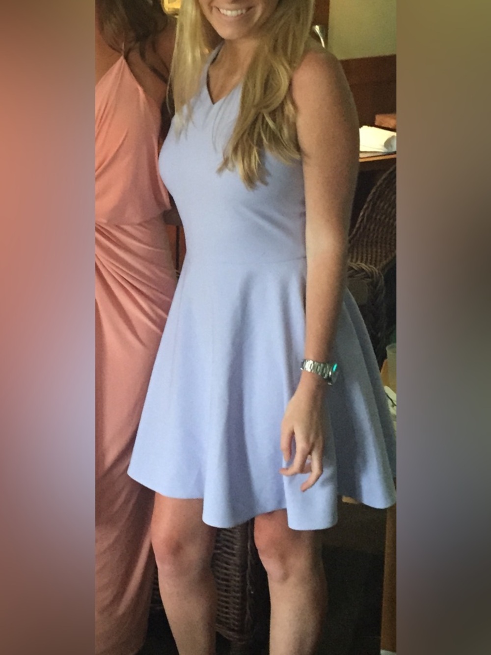 Elizabeth and James Lavender Halter-Style Midi Dress